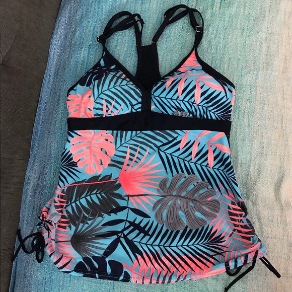 Leaf print Tankini M - Picture 1 of 4